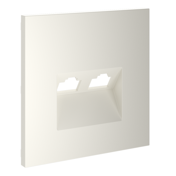 Накладка для розетки компьютерной двойной RJ45+RJ45 кат.6, S70 (хлопок)