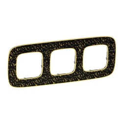 Рамка Legrand Valena Allure Барокко Нуар 3 поста 754433