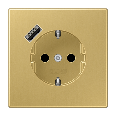 Розетка Jung LS серия классик SCHUKO® с USB-интерфейсом с 1 USB-портом типа A LS серия ME1520-18AC-L
