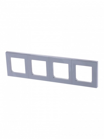 Рамка ABB Levit Серый / Белый 4 поста 2CHH015040A6016 3901H-A05040 16W