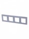 Рамка ABB Levit Серый / Белый 4 поста 2CHH015040A6016 3901H-A05040 16W