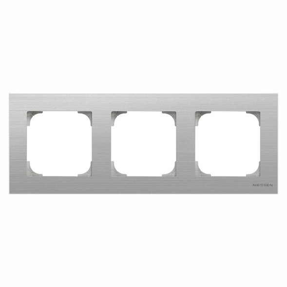 Рамка ABB Sky Нержавеющая сталь 3 поста 2CLA857300A1401 8573 AI