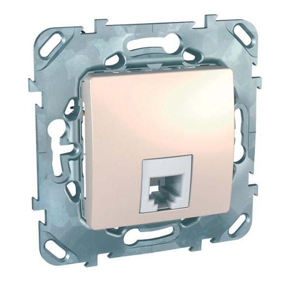Телефонная розетка 1хRJ11 Schneider Electric Unica бежевый (4 конт) MGU5.492.25ZD
