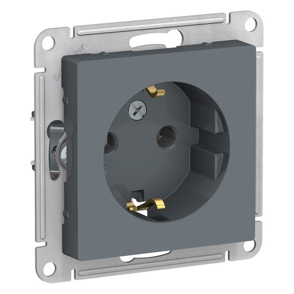 Розетка Schneider Electric Atlasdesign Грифель с заземлением, 16А, механизм ATN000743