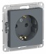 Розетка Schneider Electric Atlasdesign Грифель с заземлением, 16А, механизм ATN000743