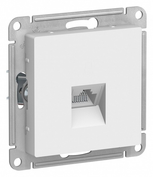 Розетка компьютерная RJ45 Schneider Electric Atlasdesign Белый кат. 5Е, механизм ATN000183