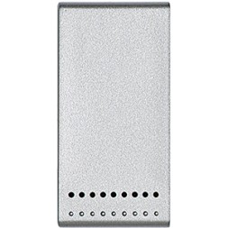 Кнопка (NO) Bticino Living Light Алюминий 10А, 2P с независимыми контактами NT4044N