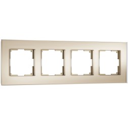 Рамка из стекла на 4 поста Senso шампань soft-touch W0043111