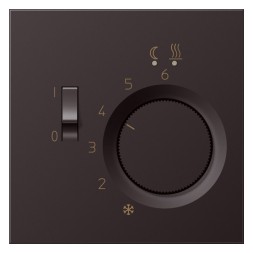 Накладка на термостат теплого пола FTR231U. металл. dark. Aluminium Jung LS серия ALFTR231PLD