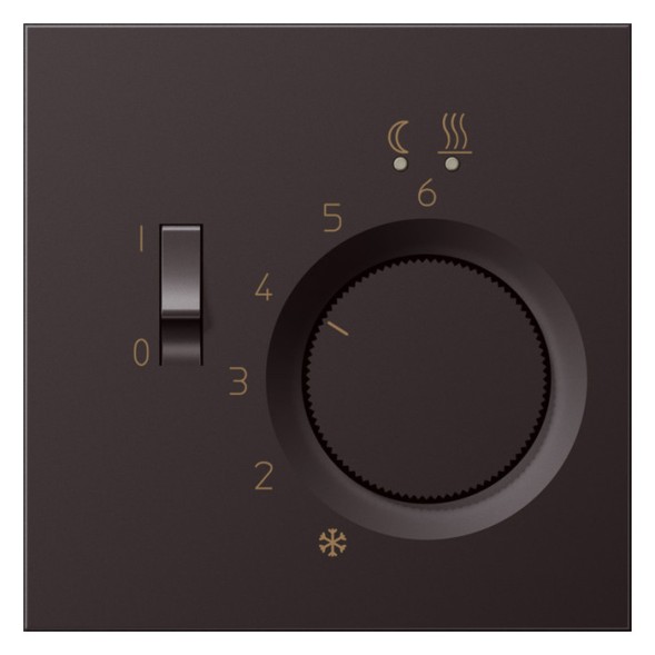 Накладка на термостат теплого пола FTR231U. металл. dark. Aluminium Jung LS серия ALFTR231PLD
