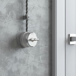 Переключатель/выключатель одноклавишный Vintage серебро матовый/хром W5812054