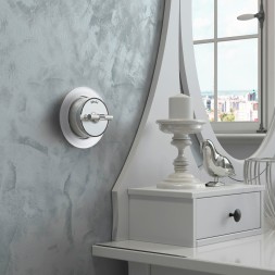 Переключатель/выключатель одноклавишный Vintage серебро матовый/хром W5812054