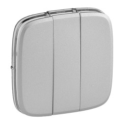 Лицевая панель Legrand Valena ALLURE Алюминий для выключателя трехклавишного 755037