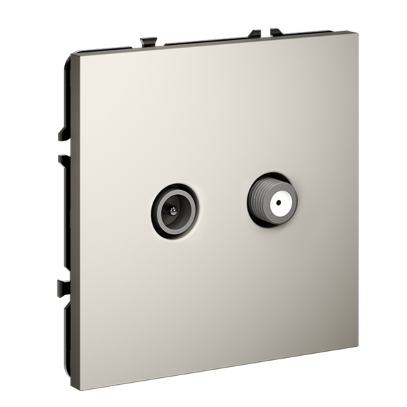 Розетка телевизионная встраиваемая VOLTUM S70 оконечная TV+SAT, (кашемир)