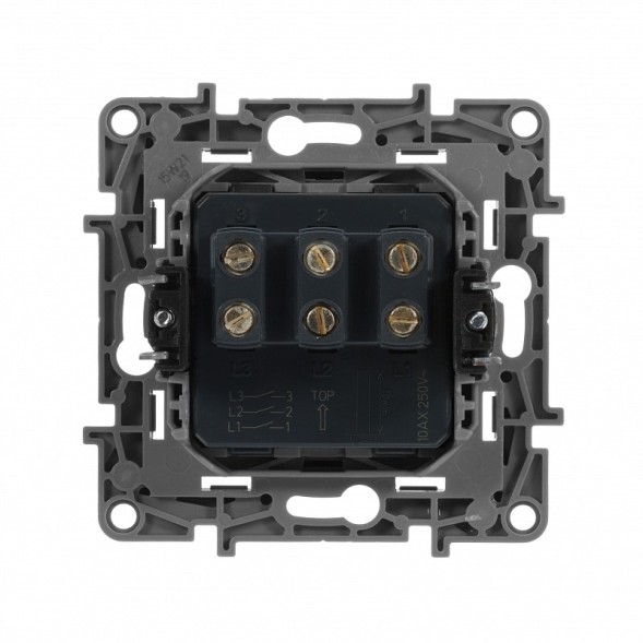 Выключатель Legrand Etika антрацит трехклавишный 10 A 250 В~ 672613