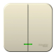 2-клавишный выключатель наружный Schneider Electric молочный Blanca BLNVA105112