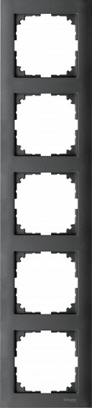 Рамка Merten M-Pure Антрацит 5 постов MTN4050-3614