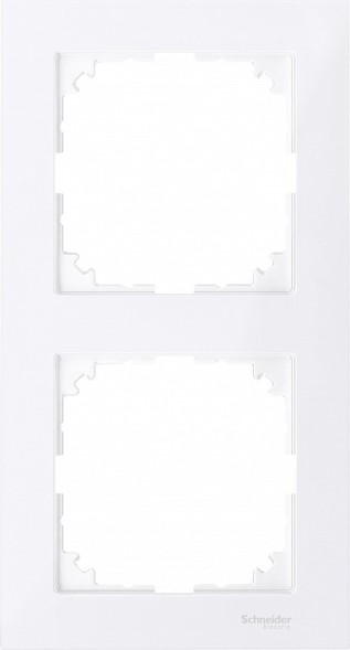 Рамка Merten M-Pure Бриллиантовый белый 2 поста MTN4020-3625