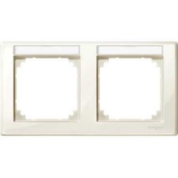 Рамка Merten M-Smart Бежевый с полем для надписи 2 поста MTN471244