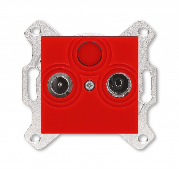 Розетка TV-R ABB Levit красный проходная 7дБ 2CHH083607A6065 5011H-A03607 65W