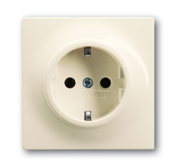 Розетка ABB Impuls слоновая кость SCHUKO 16А 250В с защитными шторками 2CKA002013A5274 20 EUCKS-72