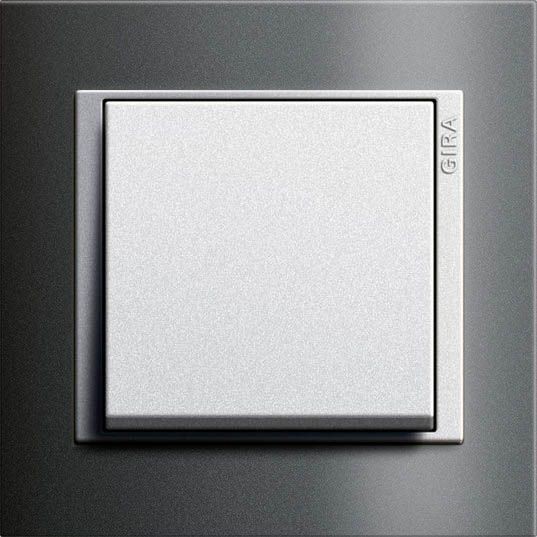 Рамка Gira Event Черный / Алюминий 1 пост 021181