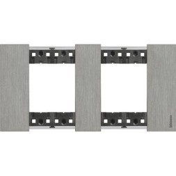 Рамка Bticino Living Now ACCIAIO 2+2-модульная KA4802M2ZG