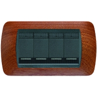 L4804LMG Рамка на 4 модуля Красное Дерево Bticino