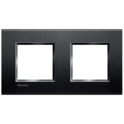 Рамка Bticino LivingLight Квадрат Антрацит 2+2 модуля LNA4802M2AR