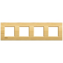 Рамка Bticino LivingLight Квадрат Бамбук 2+2+2+2 модуля LNA4802M4LBA