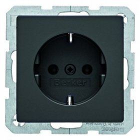 Штепсельная розетка Berker Q.1 SCHUKO Антрацит 41436086