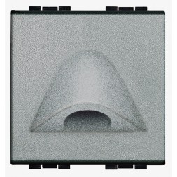 Заглушка Bticino LivingLight Air Алюминий с отверстием 9 мм, размер 1 модуль NT4954