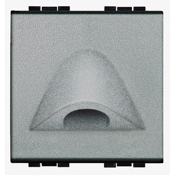 Заглушка Bticino LivingLight Air Алюминий с отверстием 9 мм, размер 1 модуль NT4954