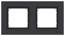 Рамка Schneider Electric Atlasdesign Карбон AQUA IP44 на 2 поста ATN441002