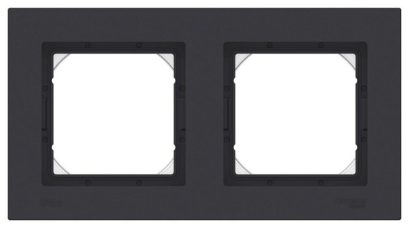Рамка Schneider Electric Atlasdesign Карбон AQUA IP44 на 2 поста ATN441002