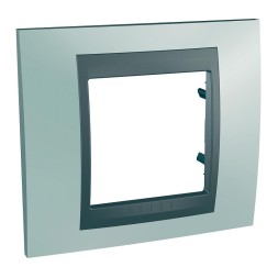 Рамка Schneider Electric Unica Top Флюорит / Графит 1 пост MGU66.002.294