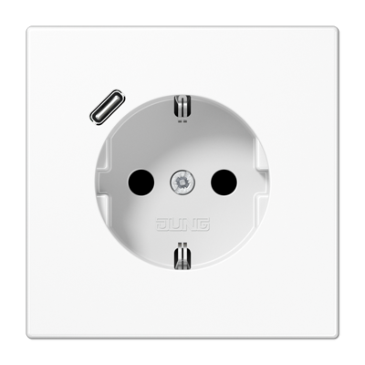 Розетка Jung LS серия белая SCHUKO® с USB-интерфейсом с 1 USB-портом типа A LS серия белая LS1520-18CWW