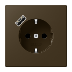 Розетка Jung LS серия Антик SCHUKO® с USB-интерфейсом с 1 USB-портом типа A ME1520-18AAT-L