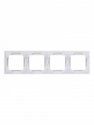 Рамка ABB Levit Белый / Ледяной 4 поста 2CHH015040A6001 3901H-A05040 01W