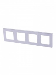 Рамка ABB Levit Белый / Ледяной 4 поста 2CHH015040A6001 3901H-A05040 01W