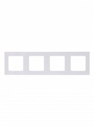 Рамка ABB Levit Белый / Ледяной 4 поста 2CHH015040A6001 3901H-A05040 01W