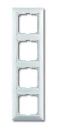 Рамка ABB с декоративной накладкой Basic 55 Альпийский белый 4 поста 2CKA001725A1482 2514-94-507