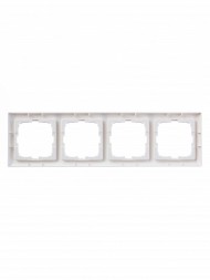 Рамка ABB с декоративной накладкой Basic 55 Альпийский белый 4 поста 2CKA001725A1482 2514-94-507