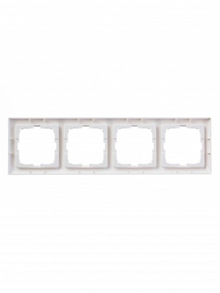 Рамка ABB с декоративной накладкой Basic 55 Альпийский белый 4 поста 2CKA001725A1482 2514-94-507
