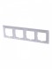 Рамка ABB с декоративной накладкой Basic 55 Альпийский белый 4 поста 2CKA001725A1482 2514-94-507