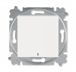 Выключатель ABB Levit жемчуг / ледяной одноклавишный с подсветкой 2CHH590146A6068 3559H-A01446 68W