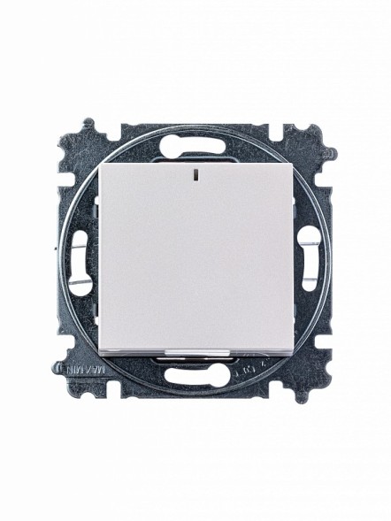 Выключатель ABB Levit жемчуг / ледяной одноклавишный с подсветкой 2CHH590146A6068 3559H-A01446 68W