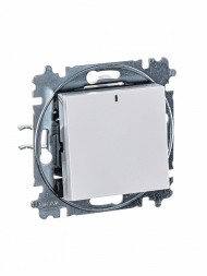 Выключатель ABB Levit жемчуг / ледяной одноклавишный с подсветкой 2CHH590146A6068 3559H-A01446 68W