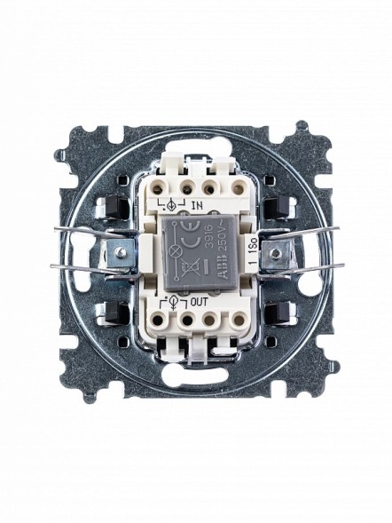 Выключатель ABB Levit жемчуг / ледяной одноклавишный с подсветкой 2CHH590146A6068 3559H-A01446 68W