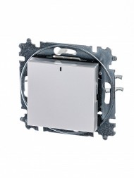 Выключатель ABB Levit жемчуг / ледяной одноклавишный с подсветкой 2CHH590146A6068 3559H-A01446 68W